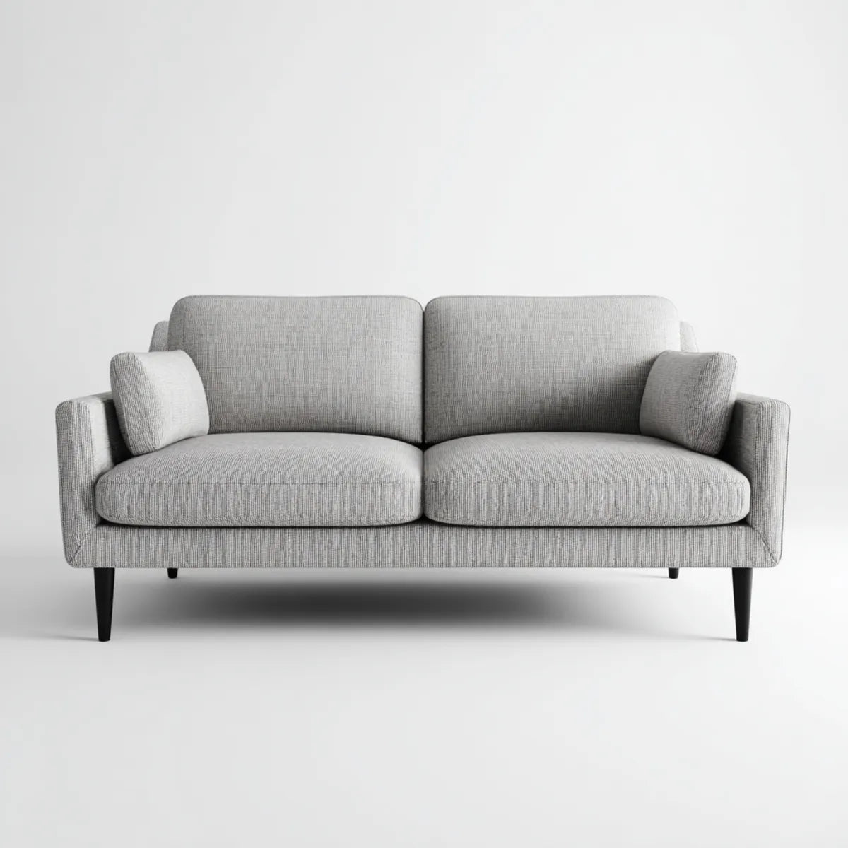 Divano 2 posti grigio in poliestere forma rettangolare 160 x 85 x 82 cm