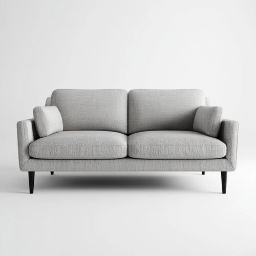 Divano 2 posti grigio in poliestere forma rettangolare 160 x 85 x 82 cm