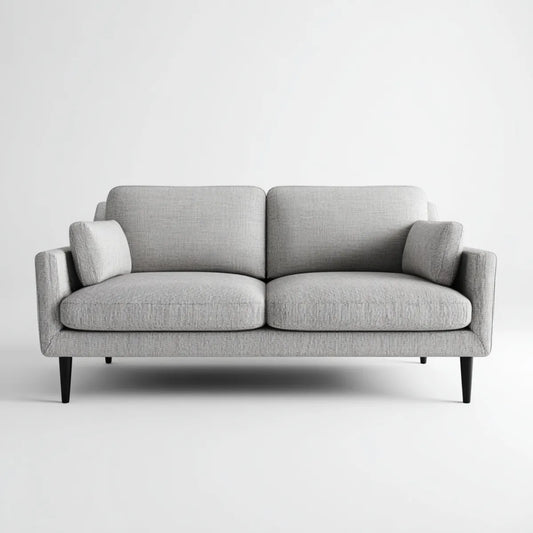 Divano 2 posti grigio in poliestere forma rettangolare 160 x 85 x 82 cm