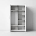 Armadio guardaroba bianco a 2 ante con appendiabiti e ripiani 80 x 50 x 180 cm in pannello truciolare rettangolare
