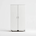 Armadio guardaroba a 2 ante bianco 80 x 50 x 180 cm in pannello truciolare melaminico rettangolare