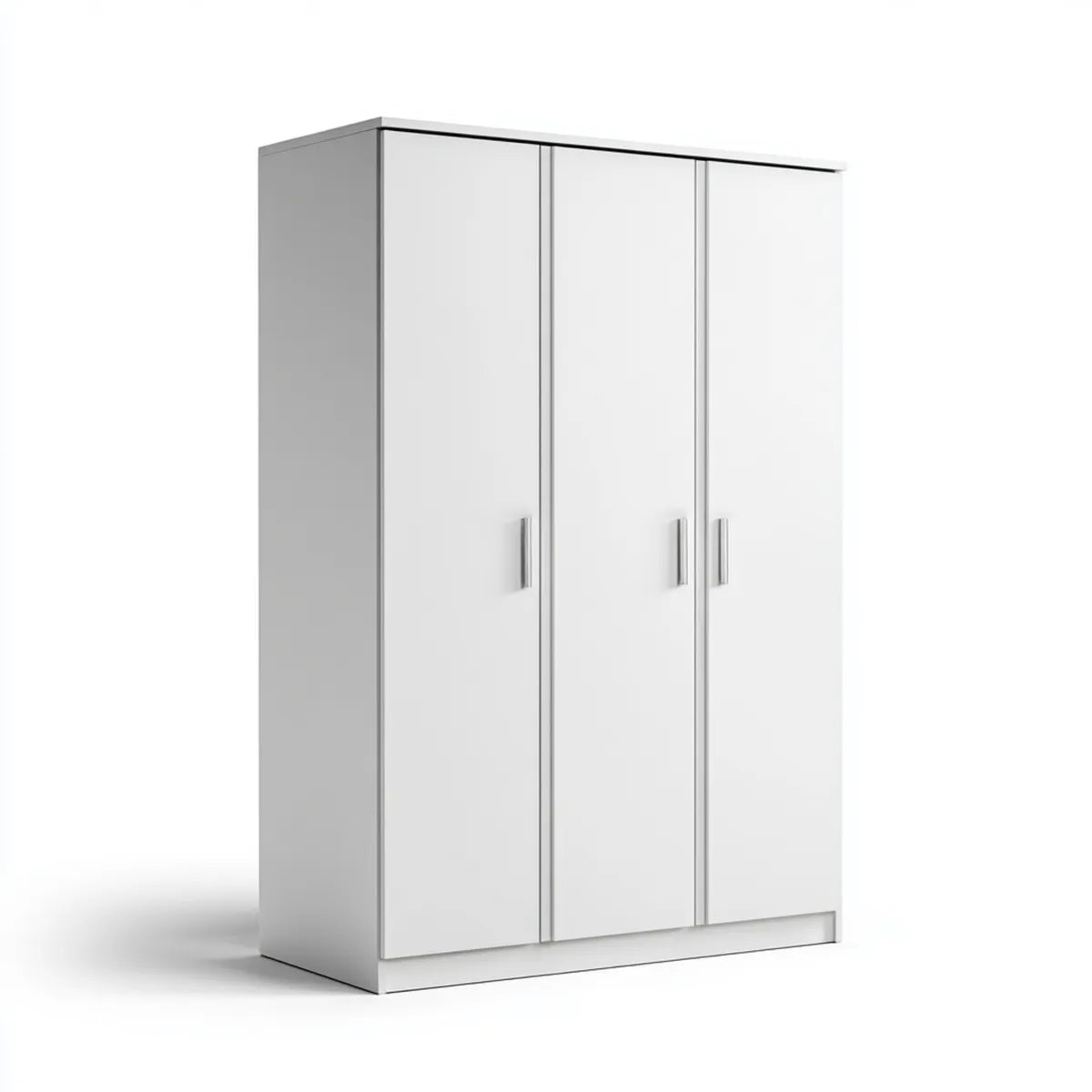 Armadio guardaroba 3 ante battenti bianco 120 x 52 x 180 cm in pannello truciolare nobilitato rettangolare