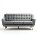 Divano 3 posti grigio 210 x 85 x 86 cm in poliestere rettangolare