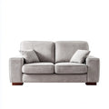 Divano 2 posti grigio chiaro 170 x 90 x 85 cm in microfibra di poliestere rettangolare