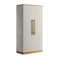 Armadio guardaroba 2 ante bianco grigio 100 x 50 x 200 cm MDF rettangolare